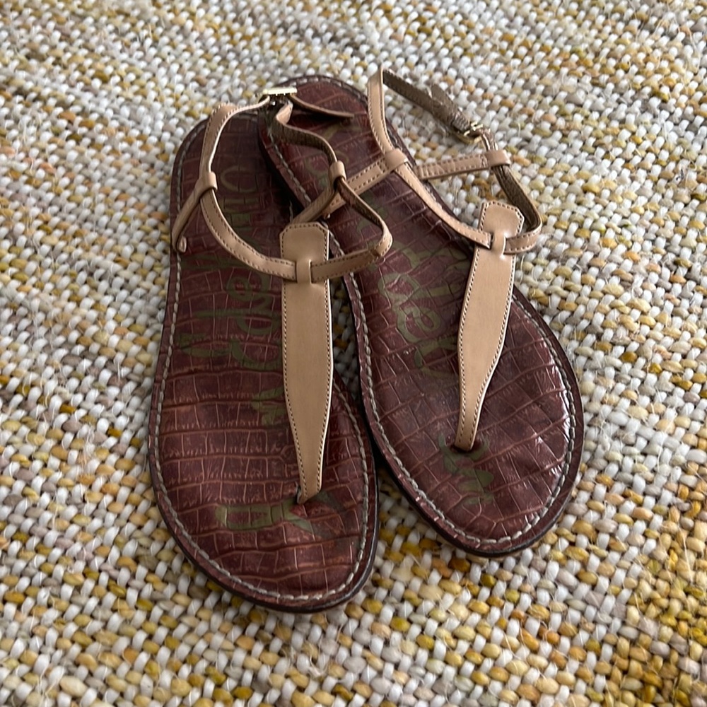 Am Edelman nude Gigi sandals